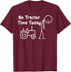 No Tractor Time Today Funny Sad Farmer Stickman Minimalist T-Shirt - T-Shirt | Maroon
