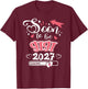 Promoted to Mom est. 2027 Soon to be Gigi T-Shirt - T-Shirt | Maroon