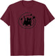 Y2K 90s Scary Cat Tomcat is Scared under Starry Tail T-Shirt - T-Shirt | Maroon