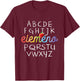 Elemeno Alphabet - Preschool Nursery - School Teacher T-Shirt - T-Shirt | Maroon
