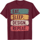 Best Graphic Designer Art Women Digital Artist T-Shirt - T-Shirt | Maroon