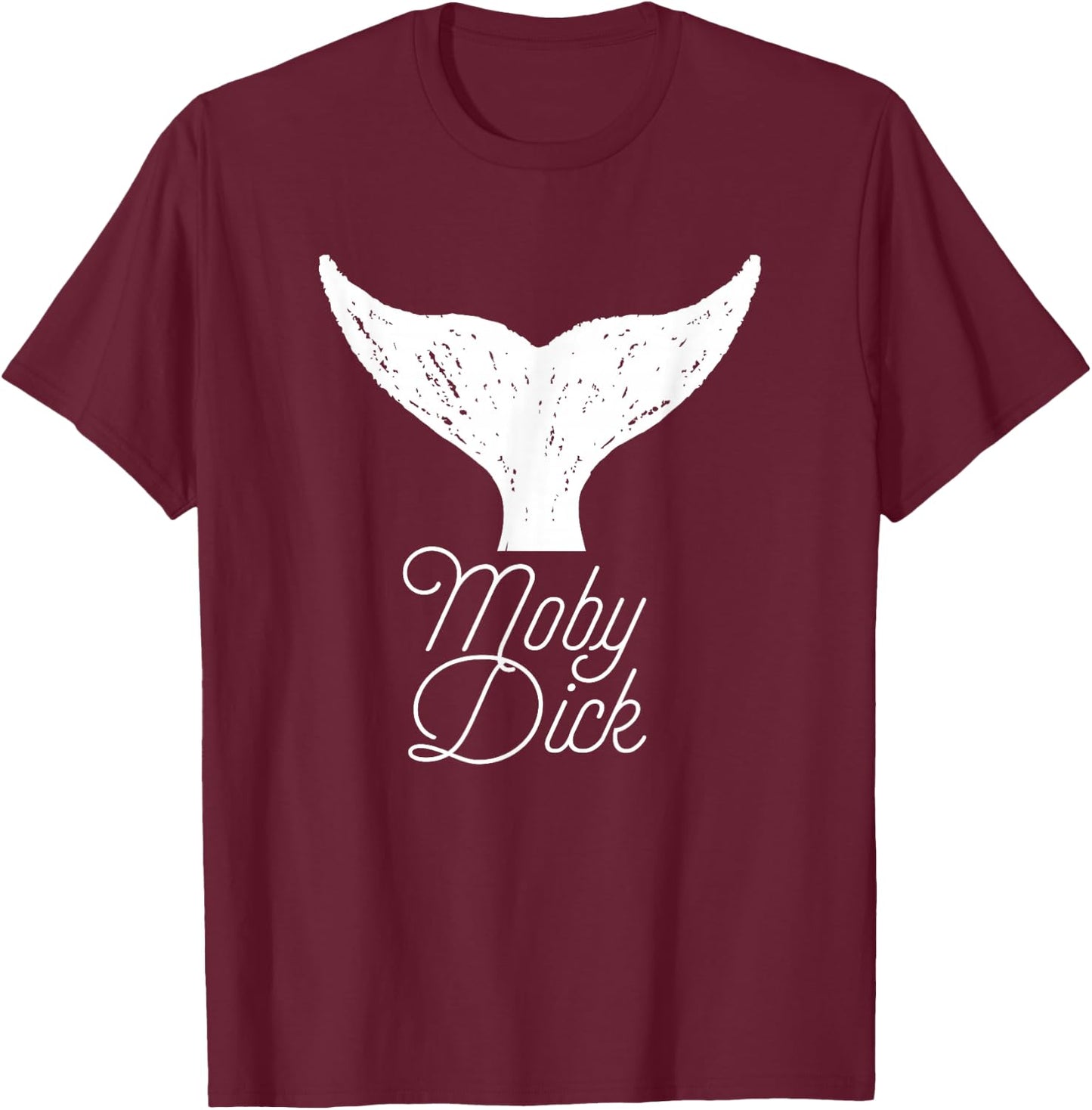 Moby Dick - Whale Tail T-Shirt - T-Shirt | Maroon