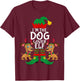 I'm The Dog Lover Elf Matching Christmas Pet Owner Xmas Gift Men Women Kids T-Shirt - T-Shirt | Maroon
