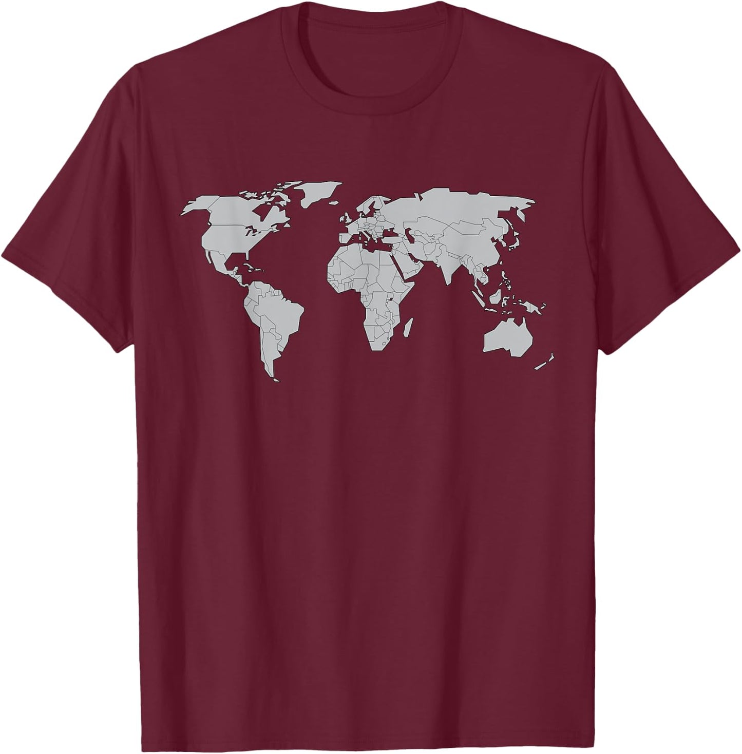 International World Flags Flags World Map Boys Girls T-Shirt - T-Shirt | Maroon
