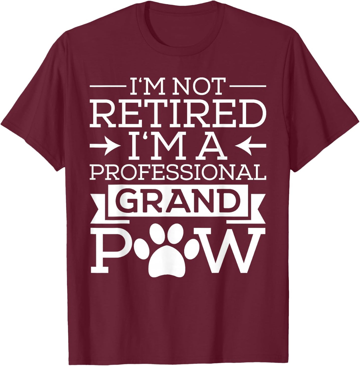 Grand Paw Shirt Grandpa Grandpaw Gifts Dog Lover Gift Men T-Shirt - T-Shirt | Maroon