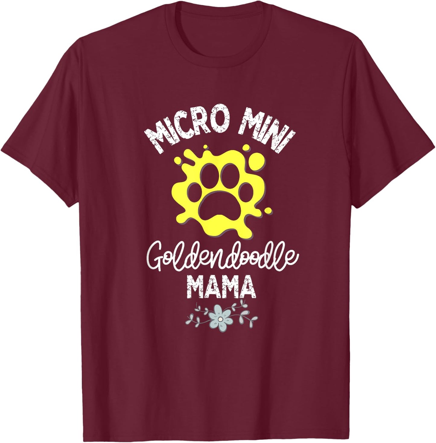 Micro Mini Goldendoodle Dog Gift T-Shirt - T-Shirt | Maroon
