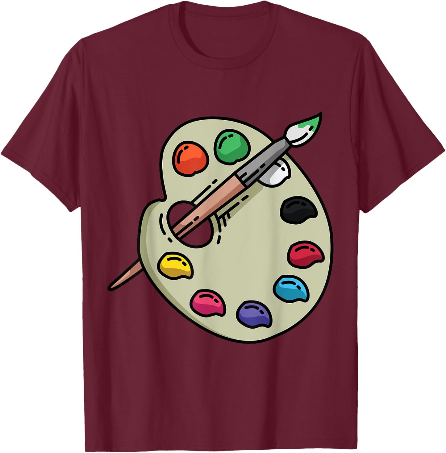 Painter Art Teacher Eazy Lazy Halloween Costume Women Kids T-Shirt - T-Shirt | Maroon