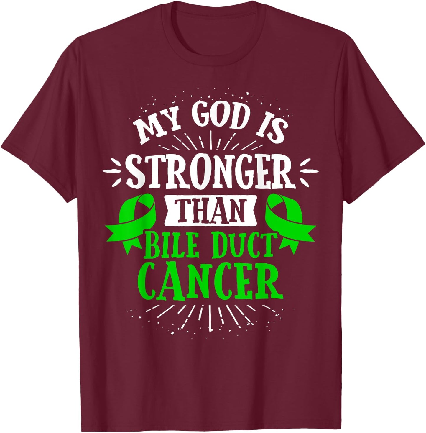Bile Duct Cancer Awareness Cholangiocarcinoma Gift T-Shirt - T-Shirt | Maroon