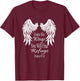 Bible Verse Scripture Psalm Wings 91:4 Women Men T-Shirt - T-Shirt | Maroon