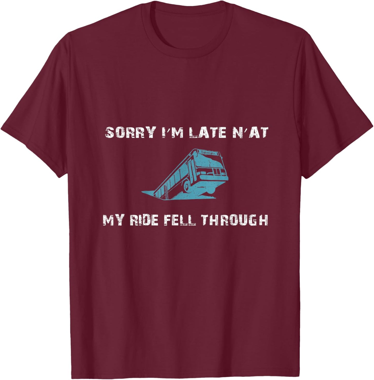 Pittsburgh Bus in Sinkhole Gift Women Funny Gift T-Shirt - T-Shirt | Maroon
