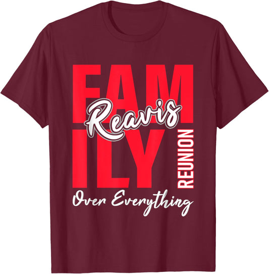 Reavis Family Gathering T-Shirt - T-Shirt | Maroon