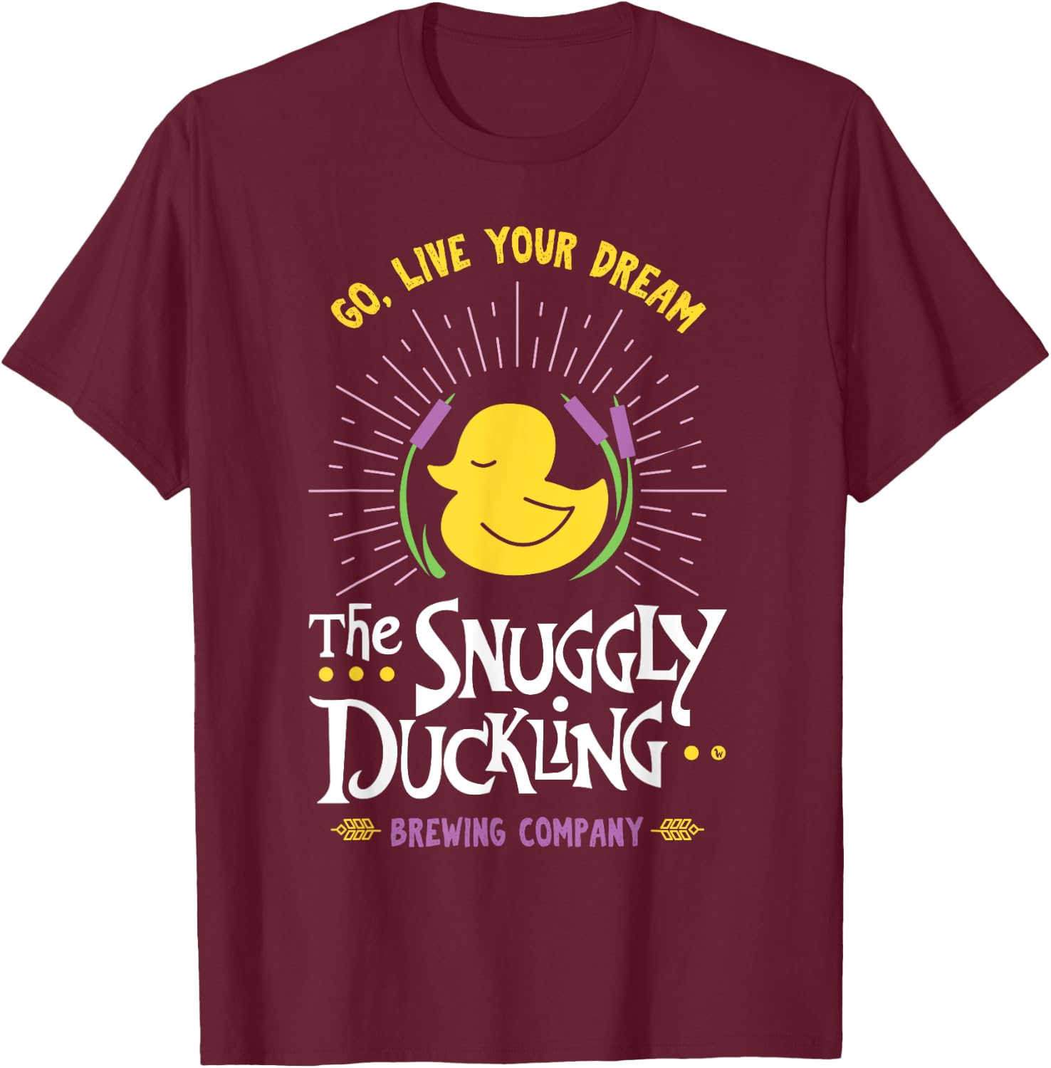 The Snuggly Duckling Brewing Company & Women T-Shirt - T-Shirt | Maroon