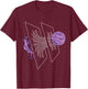Science and Astronomy Enthusiast Designs Astrophysicists Time Warp Physics Wormhole Time Travel -Adults Black Small Modern Short Sleeve T-Shirt - T-Shirt | Maroon