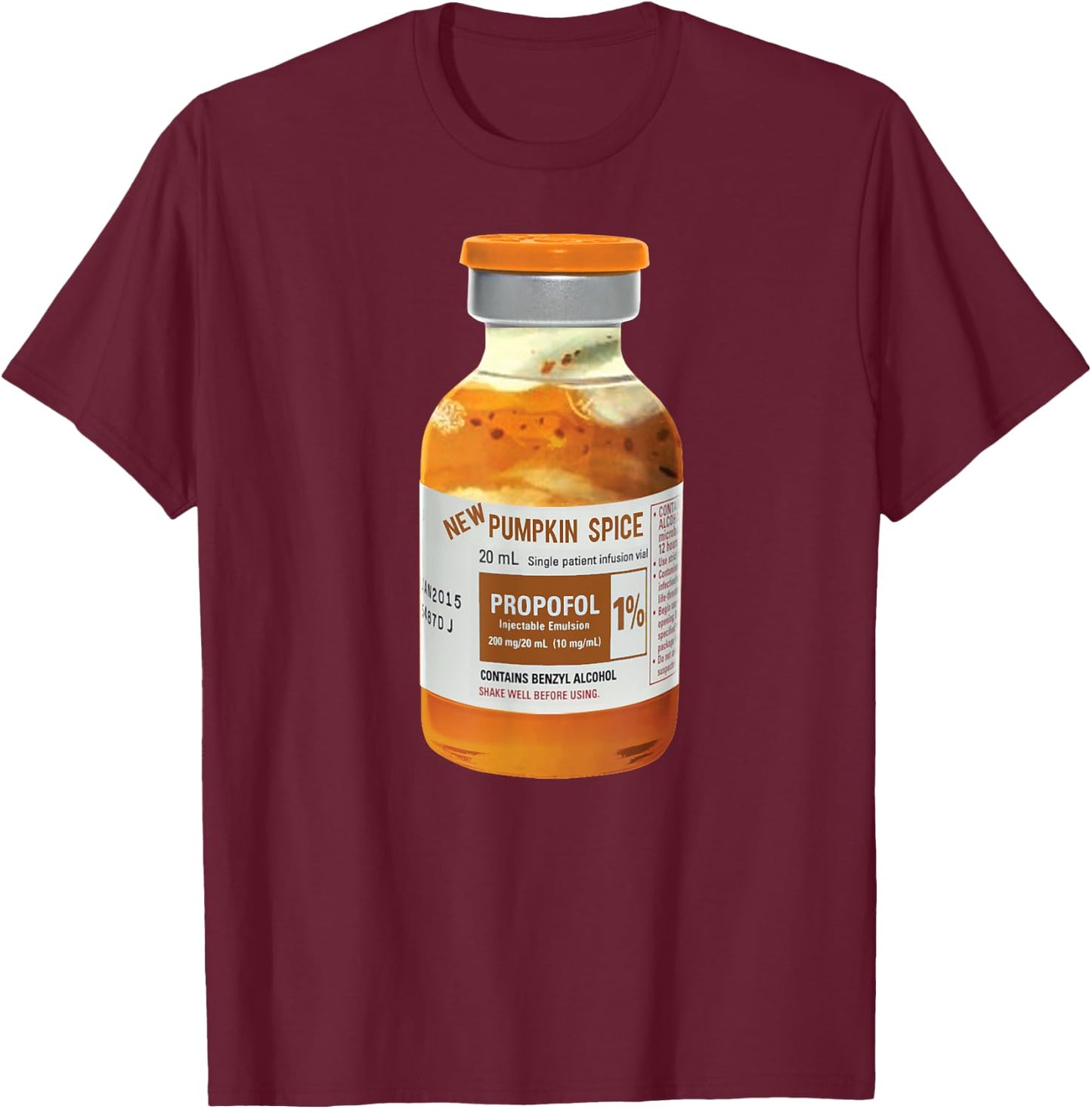 Pumpkin Spice Propofol Nurses design T-Shirt - T-Shirt | Maroon