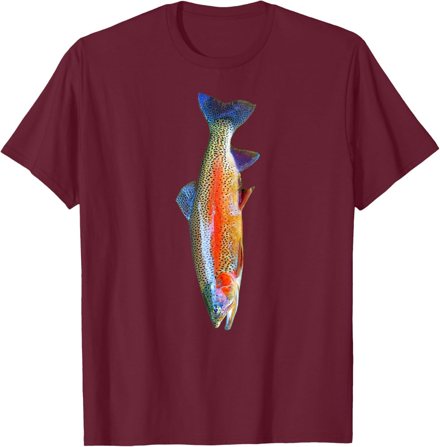 Rainbow Trout Fish T-Shirt - T-Shirt | Maroon