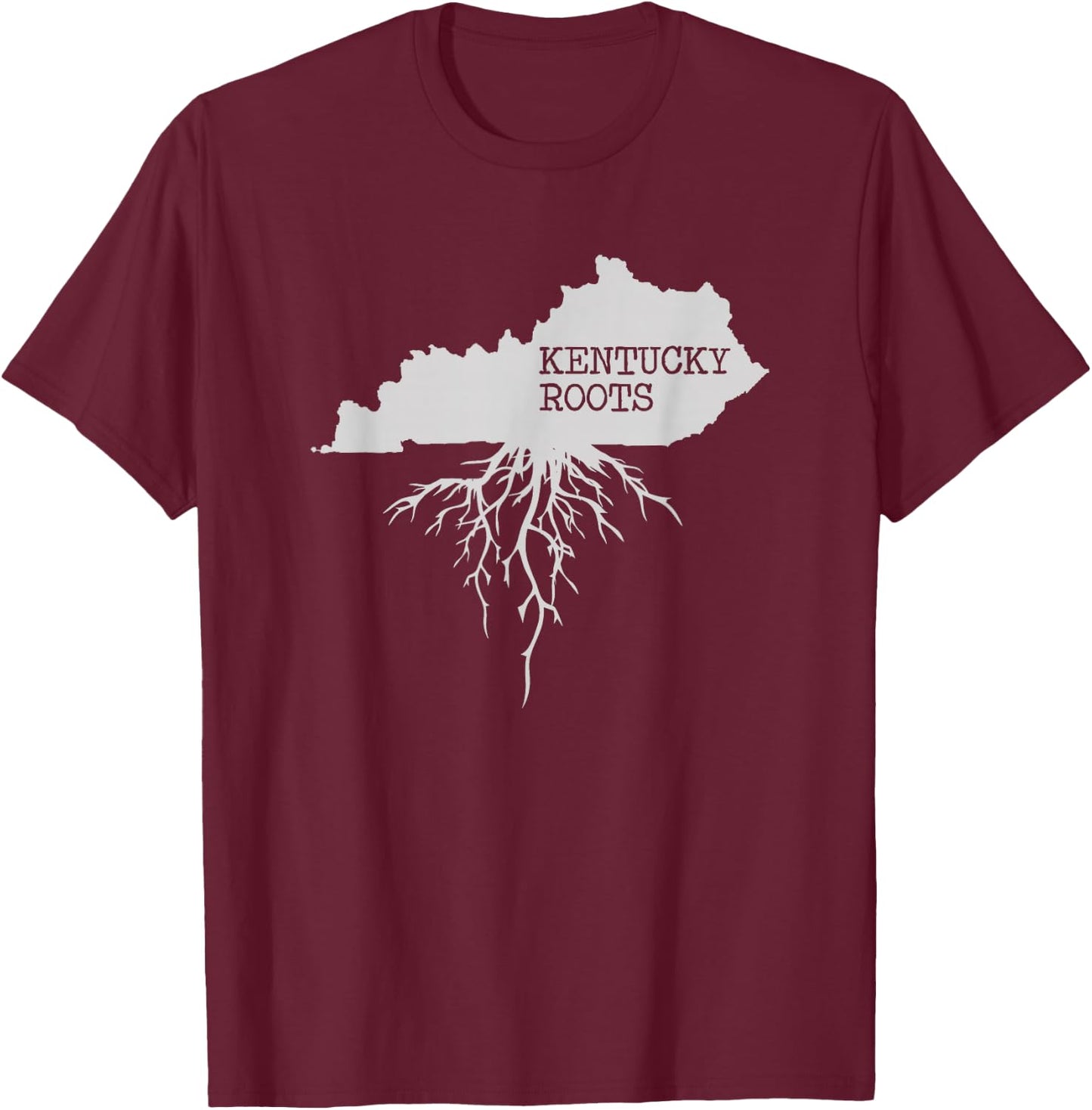 Kentucky Roots State Map Gift T-Shirt - T-Shirt | Maroon