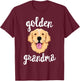 Golden Retriever Grandma Mother Fur Mom Dog Puppy Adopt T-Shirt - T-Shirt | Maroon