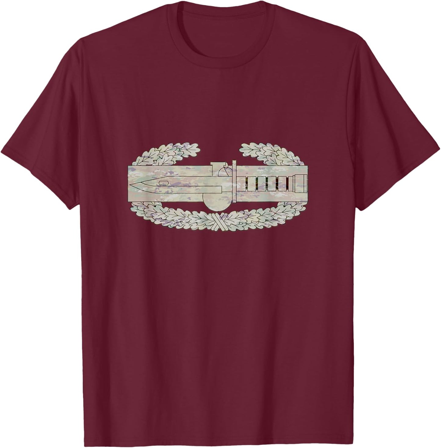 Combat Action Badge T-Shirt - T-Shirt | Maroon