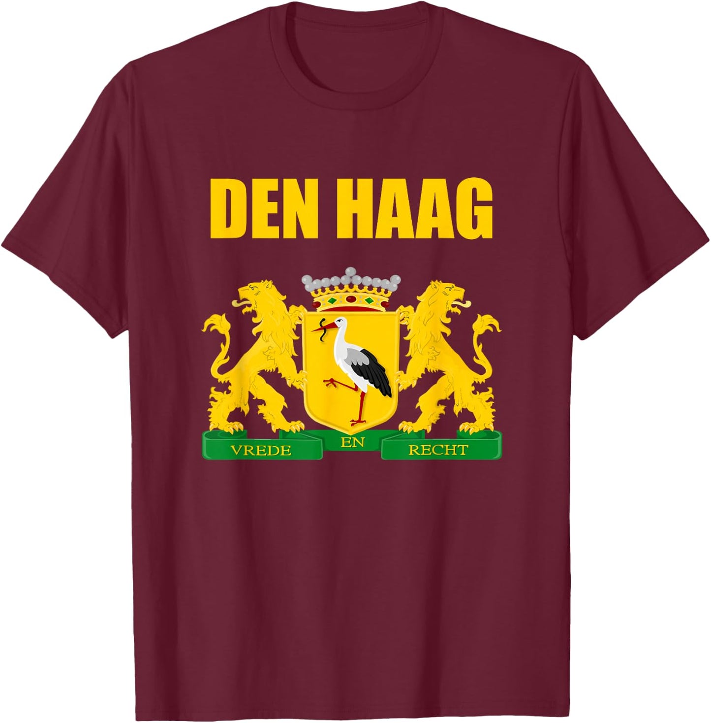 The Hague Netherlands Souvenir City Of Den Haag Nederland T-Shirt - T-Shirt | Maroon