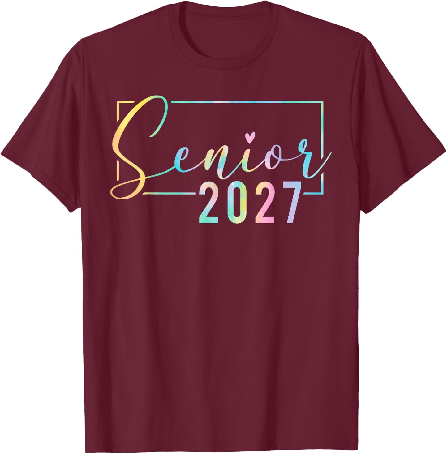 Senior 2027 Vintage High School Graduation Class of 2027 T-Shirt - T-Shirt | Maroon
