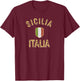 Sicilia Italia - Vintage Sicily Italy T-Shirt - T-Shirt | Maroon