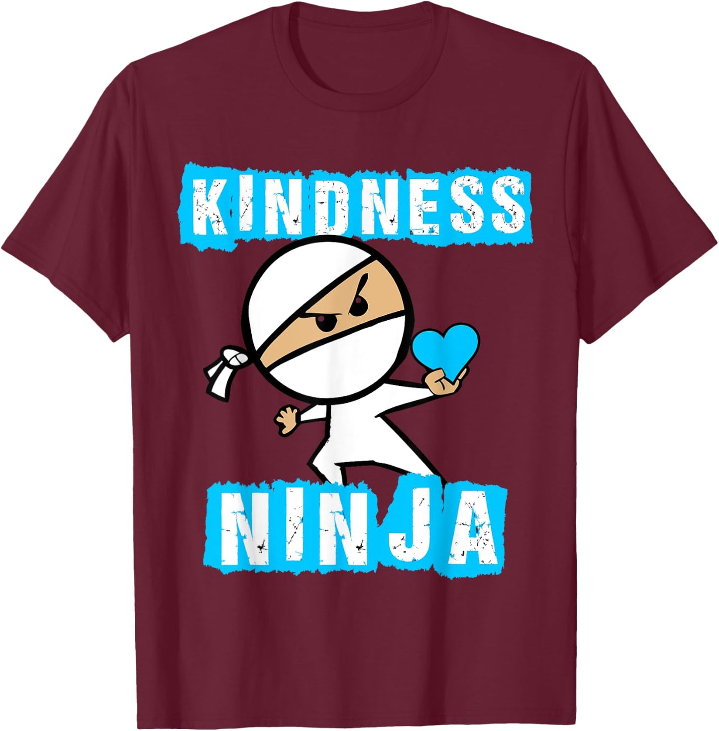 Kindness Ninja Shirt - Choose Kind Shirt Movement T-Shirt - T-Shirt | Maroon
