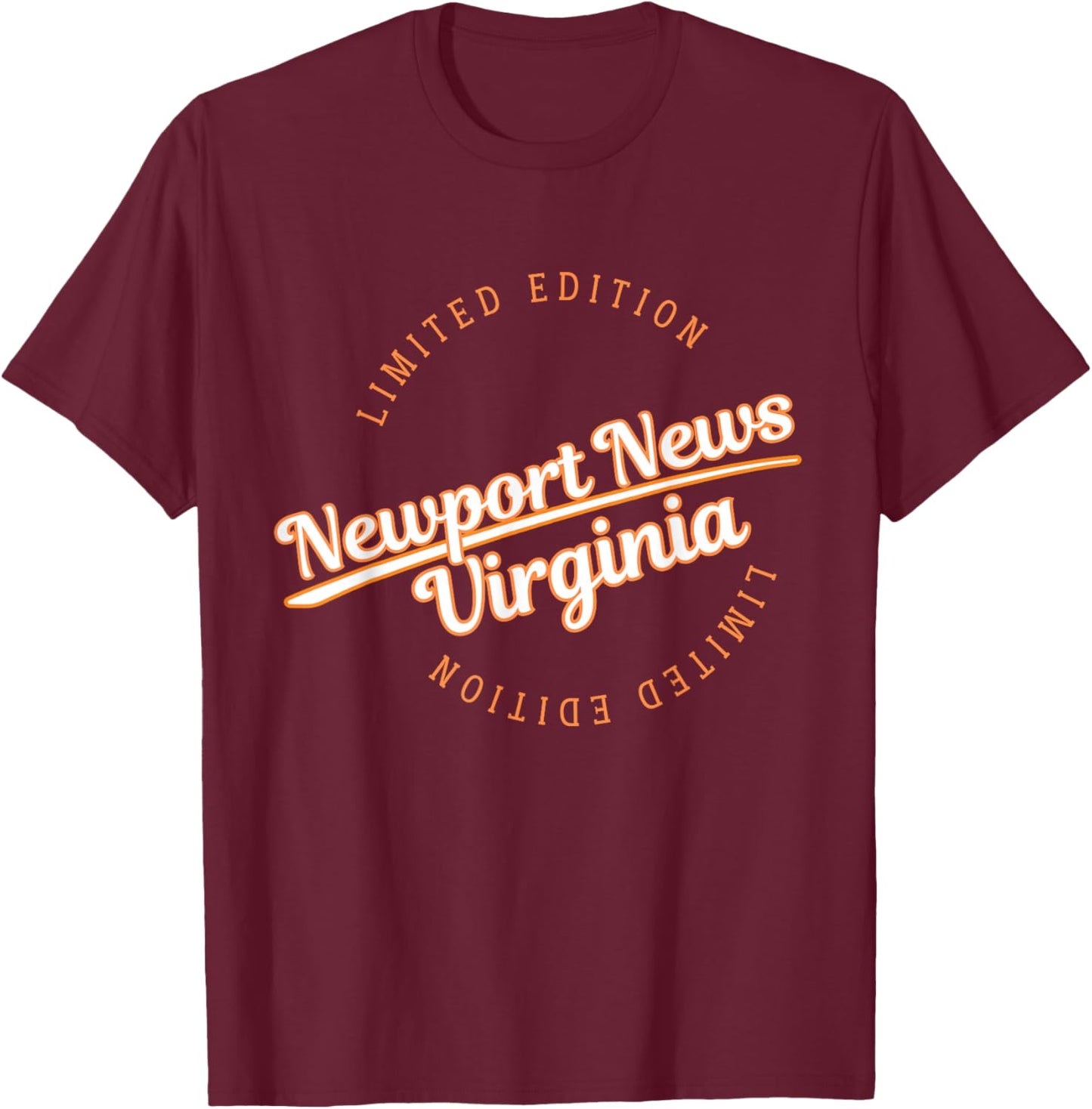 Retro Athletic Newport News VA apparel T-Shirt - T-Shirt | Maroon