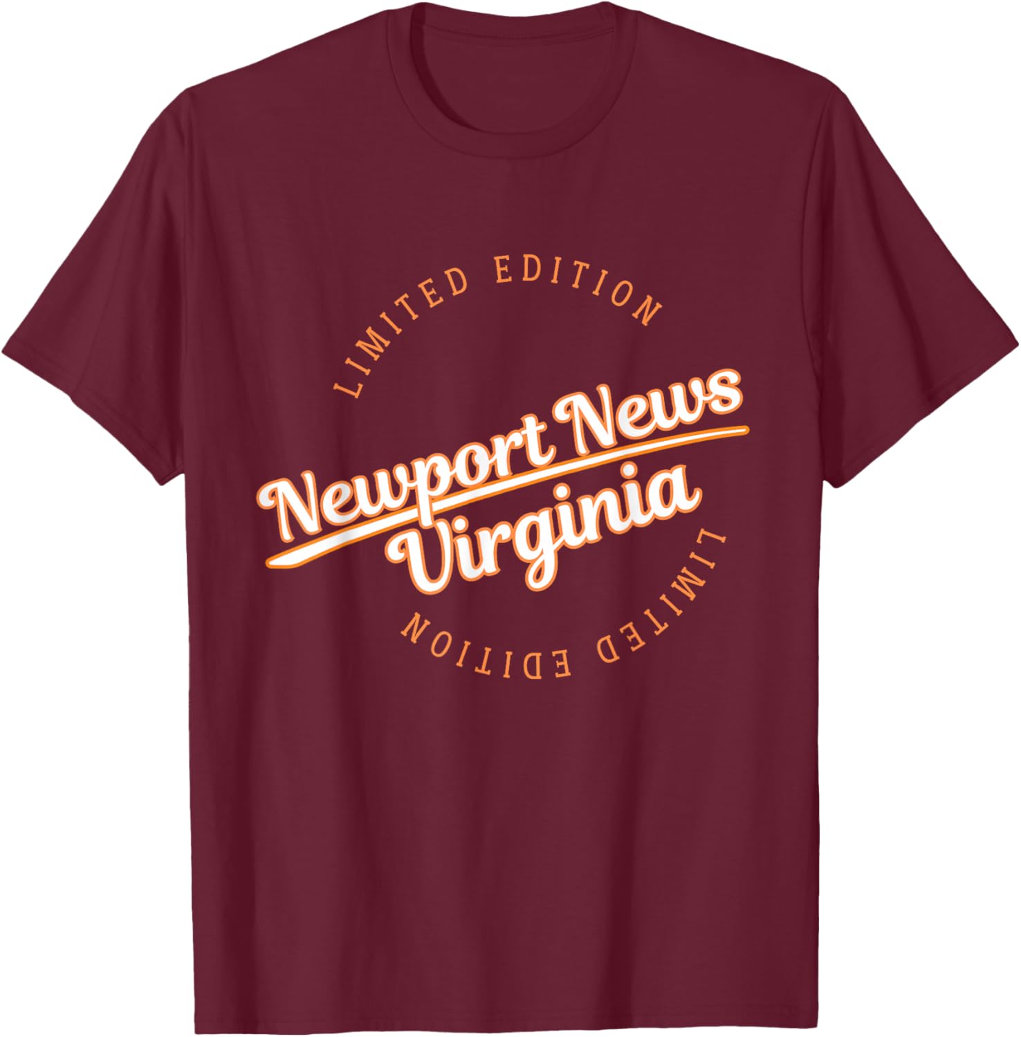 Retro Athletic Newport News VA apparel T-Shirt - T-Shirt | Maroon