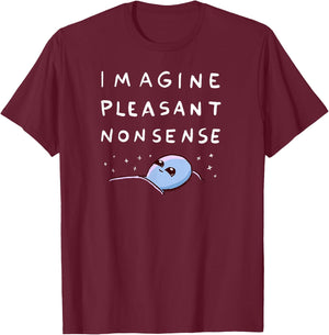 Threadless Nathan W. Pyle Imagine Pleasant Nonsense Graphic T-Shirt - T-Shirt | Maroon