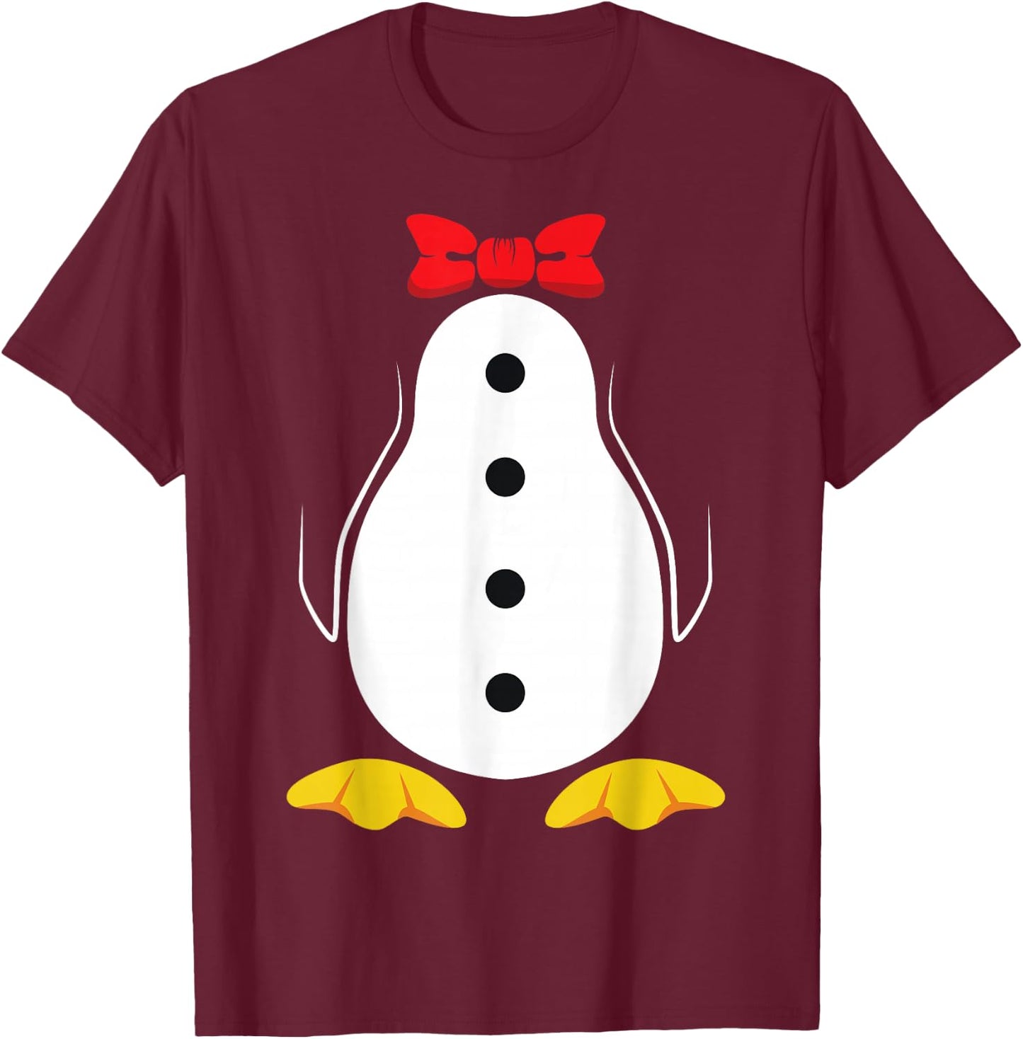 Penguin Kids Halloween Costume Design for Boys Girls T-Shirt - T-Shirt | Maroon