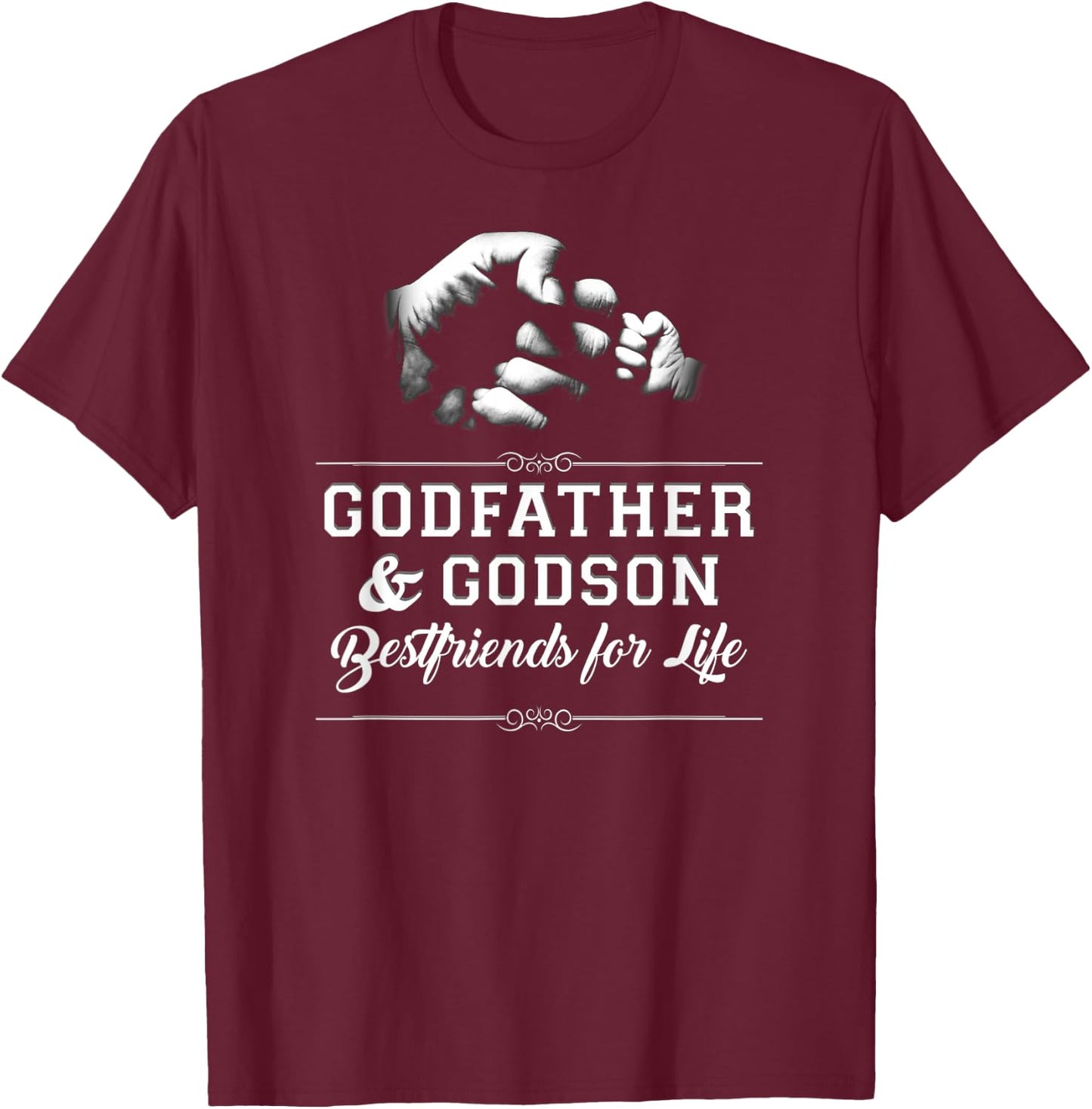 Godfather Godson Friends Fist Bump Family Cool T-Shirt - T-Shirt | Maroon