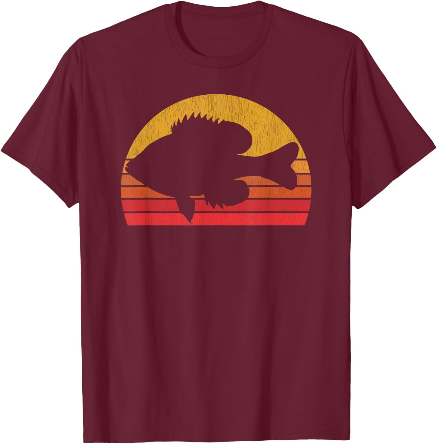 Bluegill Fishing - Panfish Retro Fisherman Gift T-Shirt - T-Shirt | Maroon