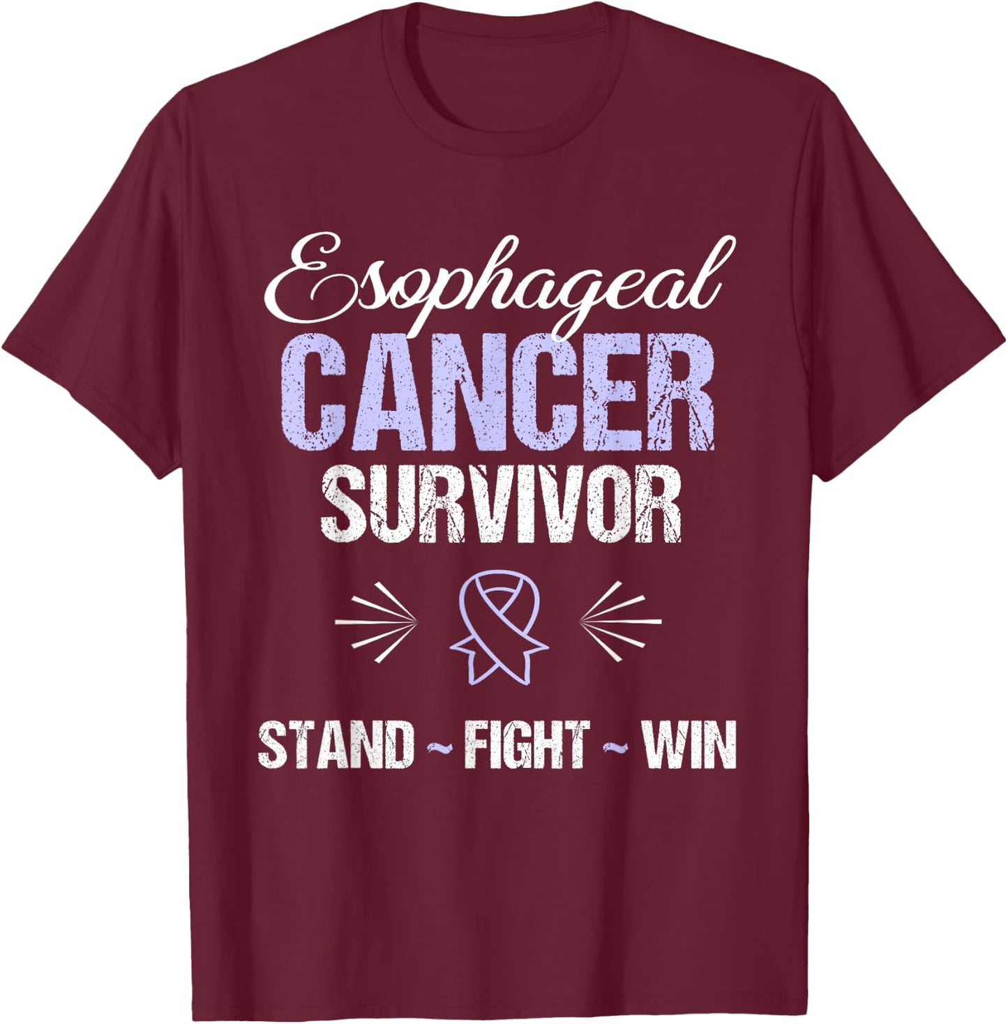 Esophageal Cancer Survivor Awareness T-Shirt - T-Shirt | Maroon