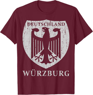 Germany Deutschland Wurzburg T-Shirt - T-Shirt | Maroon