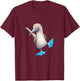 Fancy Dancing Sea Bird Funky Blue Foot Booby T-Shirt - T-Shirt | Maroon
