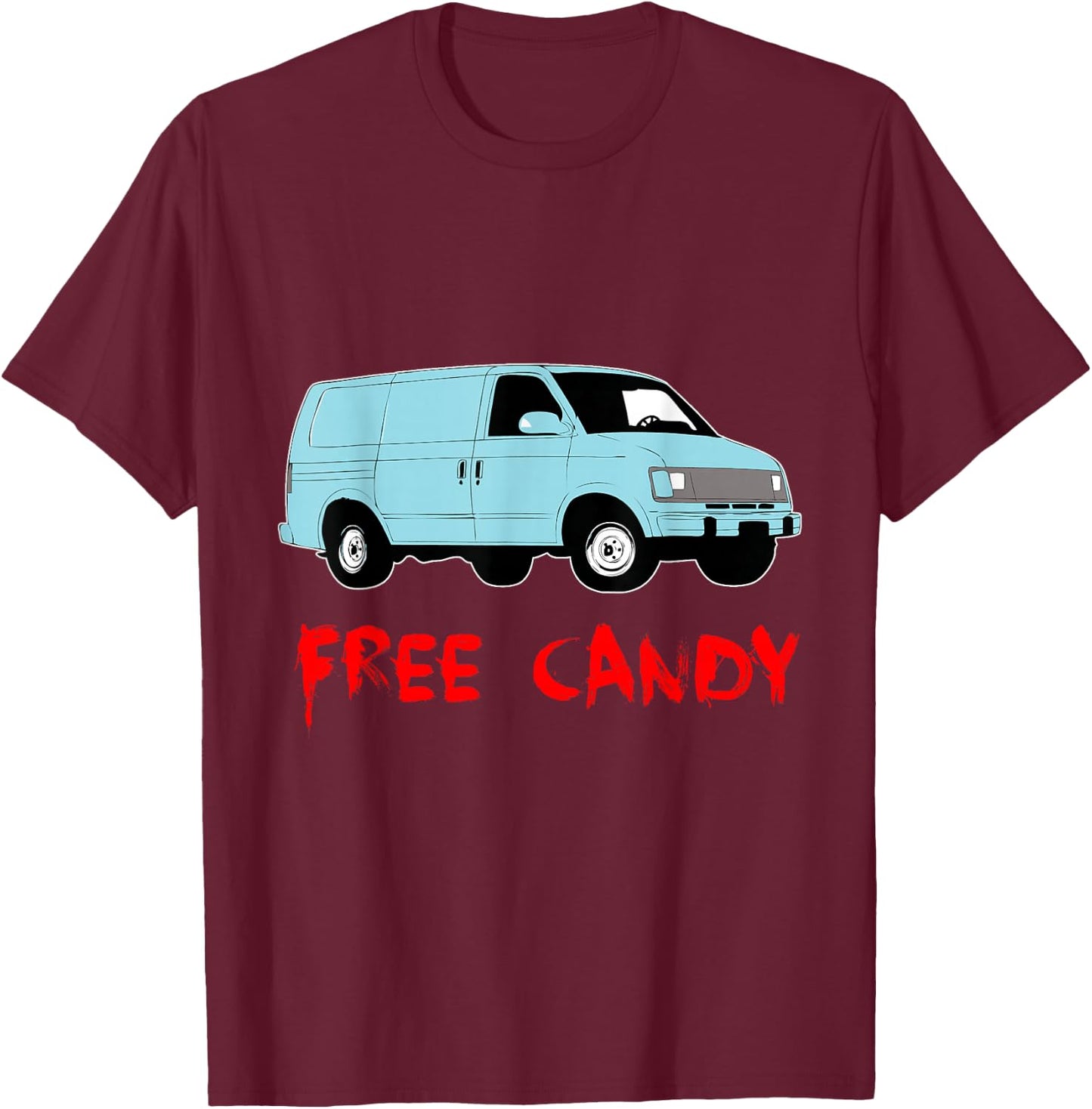 Free Candy Van T-Shirt - T-Shirt | Maroon