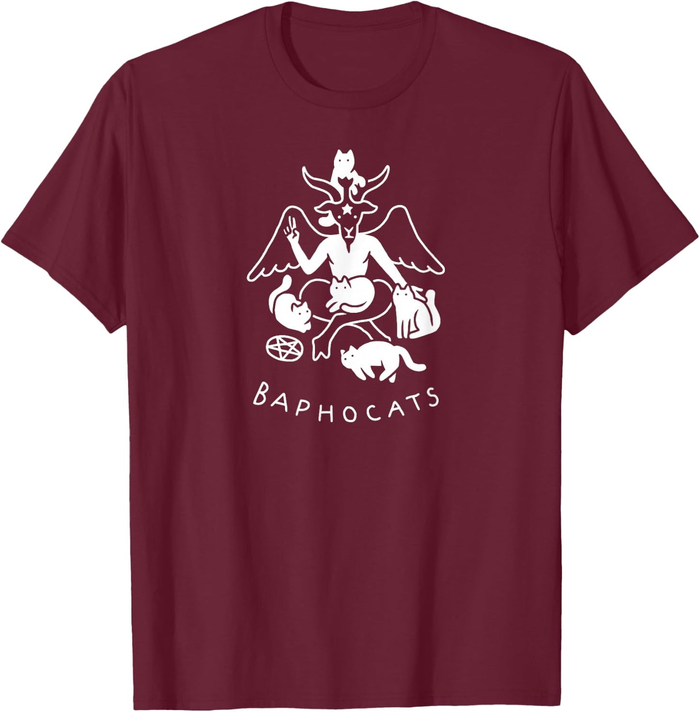Threadless Obinsun Baphocats Graphic T-Shirt - T-Shirt | Maroon
