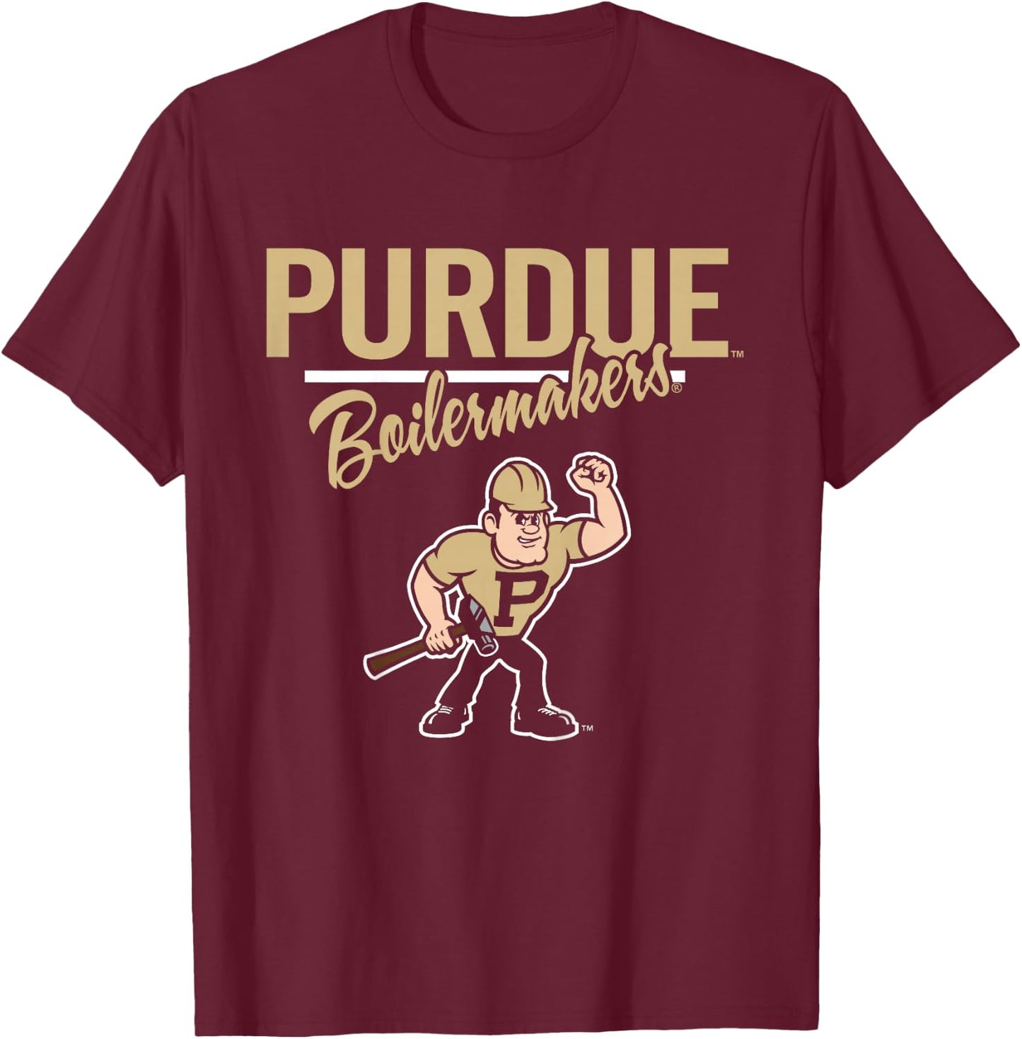 Kids Purdue Boilermakers Kid's Mascot Black Officially Licensed T-Shirt - T-Shirt | Maroon