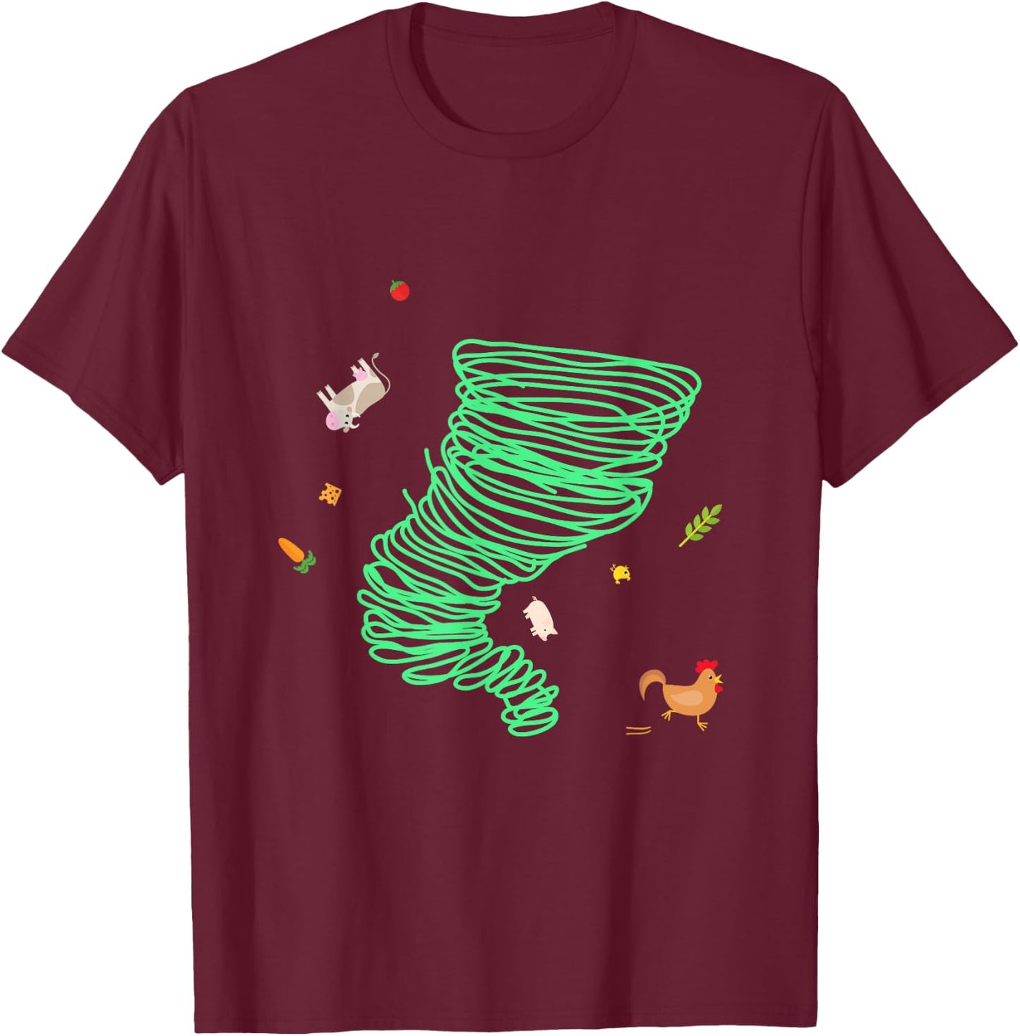Tornado, Weather, Twister, Hurricane T-Shirt - T-Shirt | Maroon