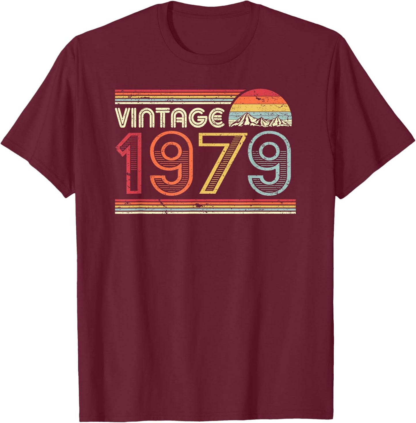 1979 Vintage Shirt, Birthday Gift . Retro Style T-Shirt - T-Shirt | Maroon