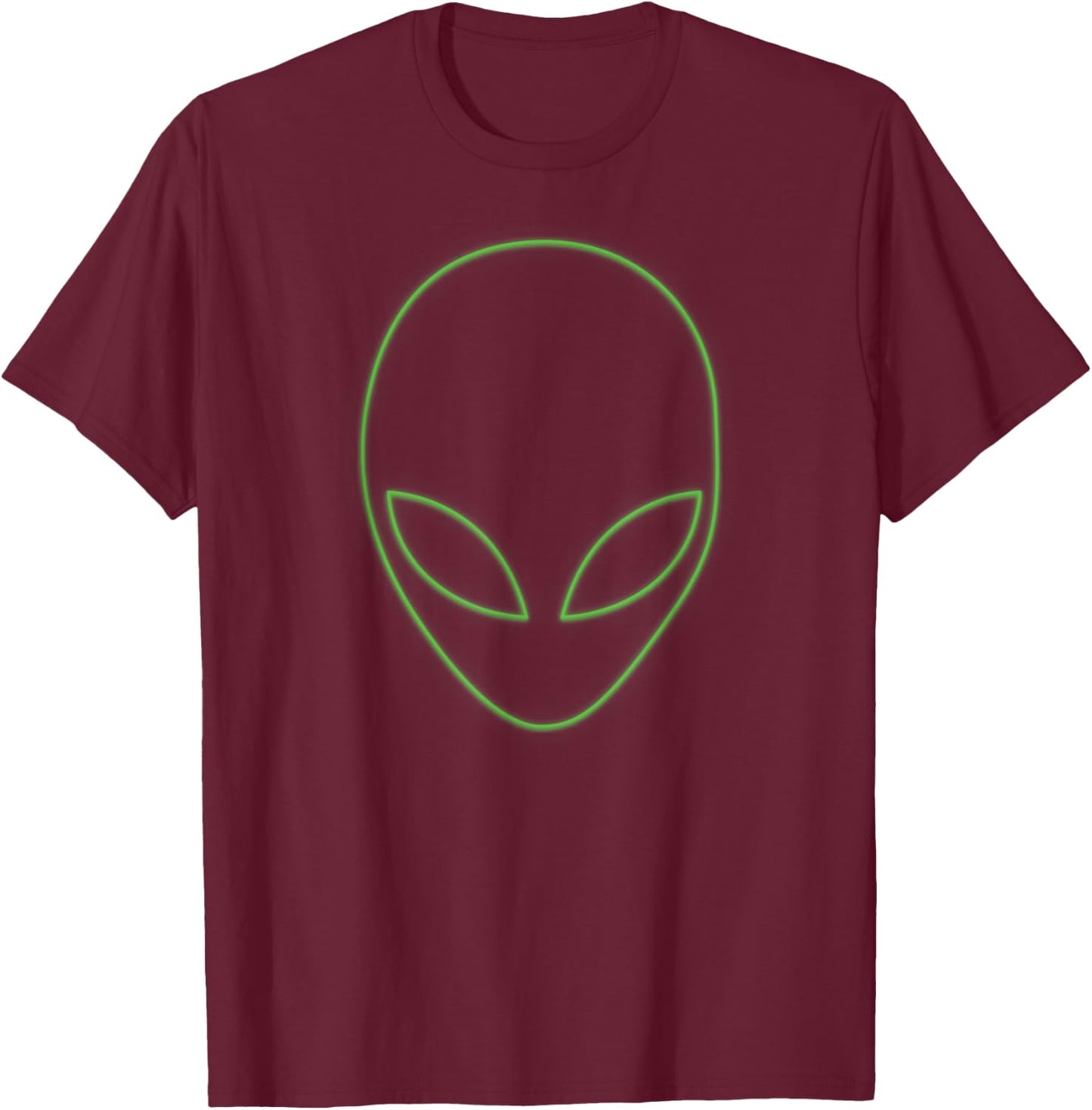 Glowing Alien Shirt - Glowing Holographic Aesthetic T-Shirt - T-Shirt | Maroon