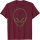 Glowing Alien Shirt - Glowing Holographic Aesthetic T-Shirt - T-Shirt | Maroon