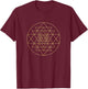 Sri Yantra Sacred Geometry Gift Esoteric Yoga T-Shirt - T-Shirt | Maroon
