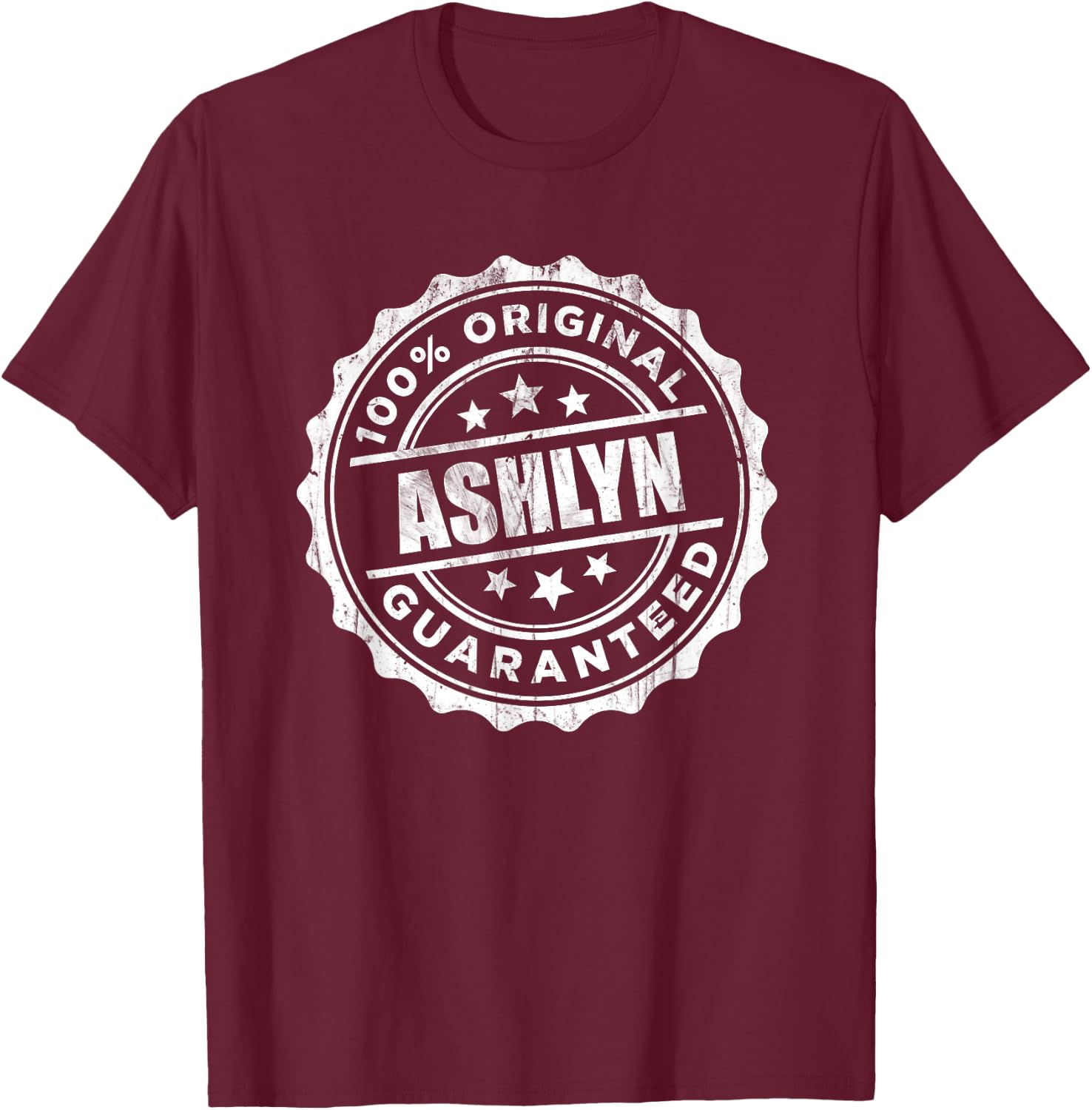 Ashlyn 100% Original Guaranteed T-Shirt - T-Shirt | Maroon