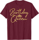 Birthday Queen B-Day Shirt Gift Girly Golden Crown T-Shirt - T-Shirt | Maroon
