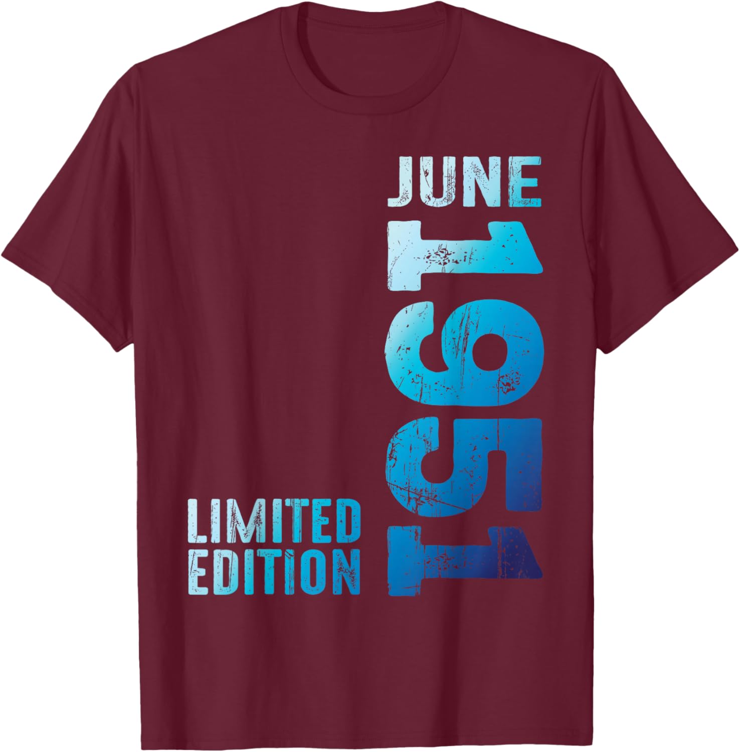 On June 1951 Year 1951 Retro 1951 Vintage 1951 Since 1951 T-Shirt - T-Shirt | Maroon