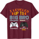 I'm Going to Be A Big Brother 2027 I Leveled Up to Big Bro T-Shirt - T-Shirt | Maroon