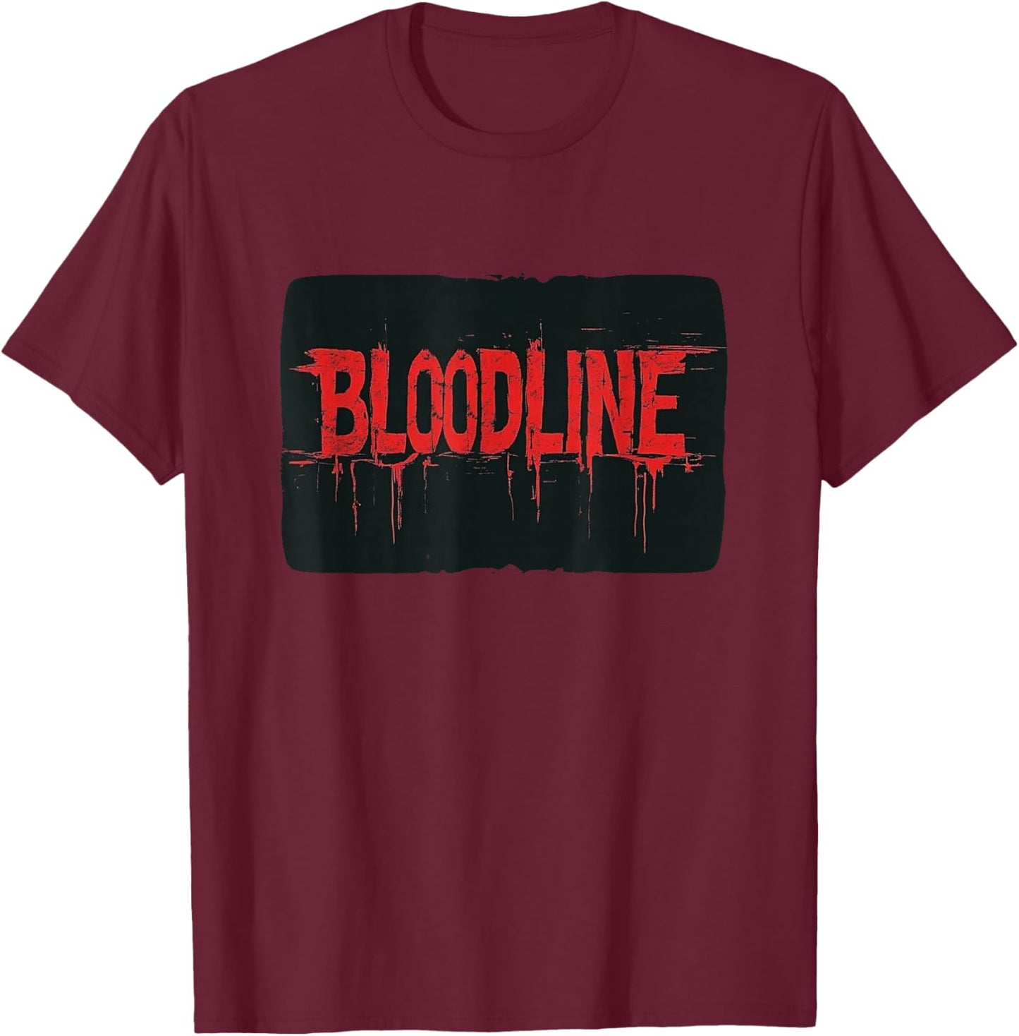 Funny Bloodline Graphic T-Shirt - T-Shirt | Maroon