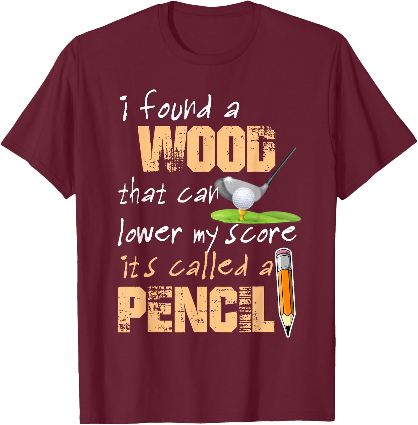 Funny Golf Score T-Shirt - T-Shirt | Maroon