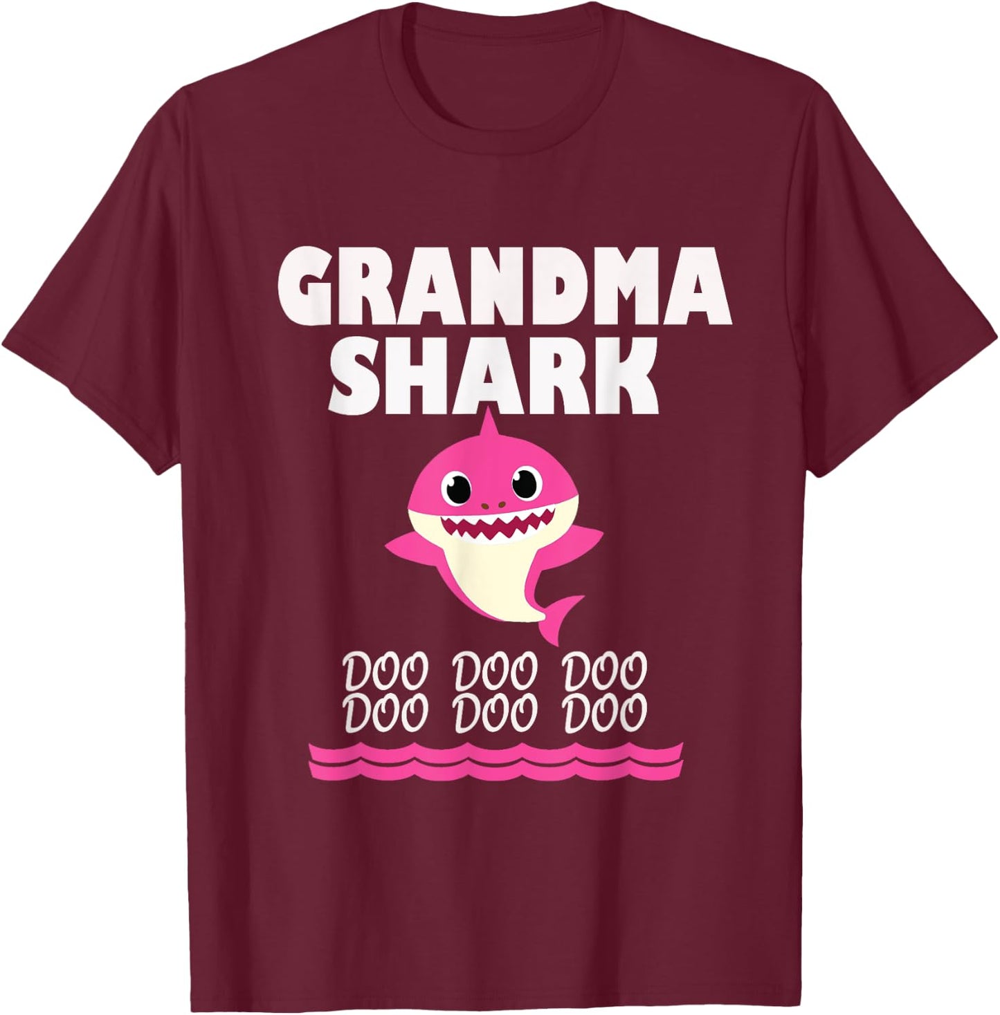 Funny Grandma shark Gift grandma T-Shirt - T-Shirt | Maroon